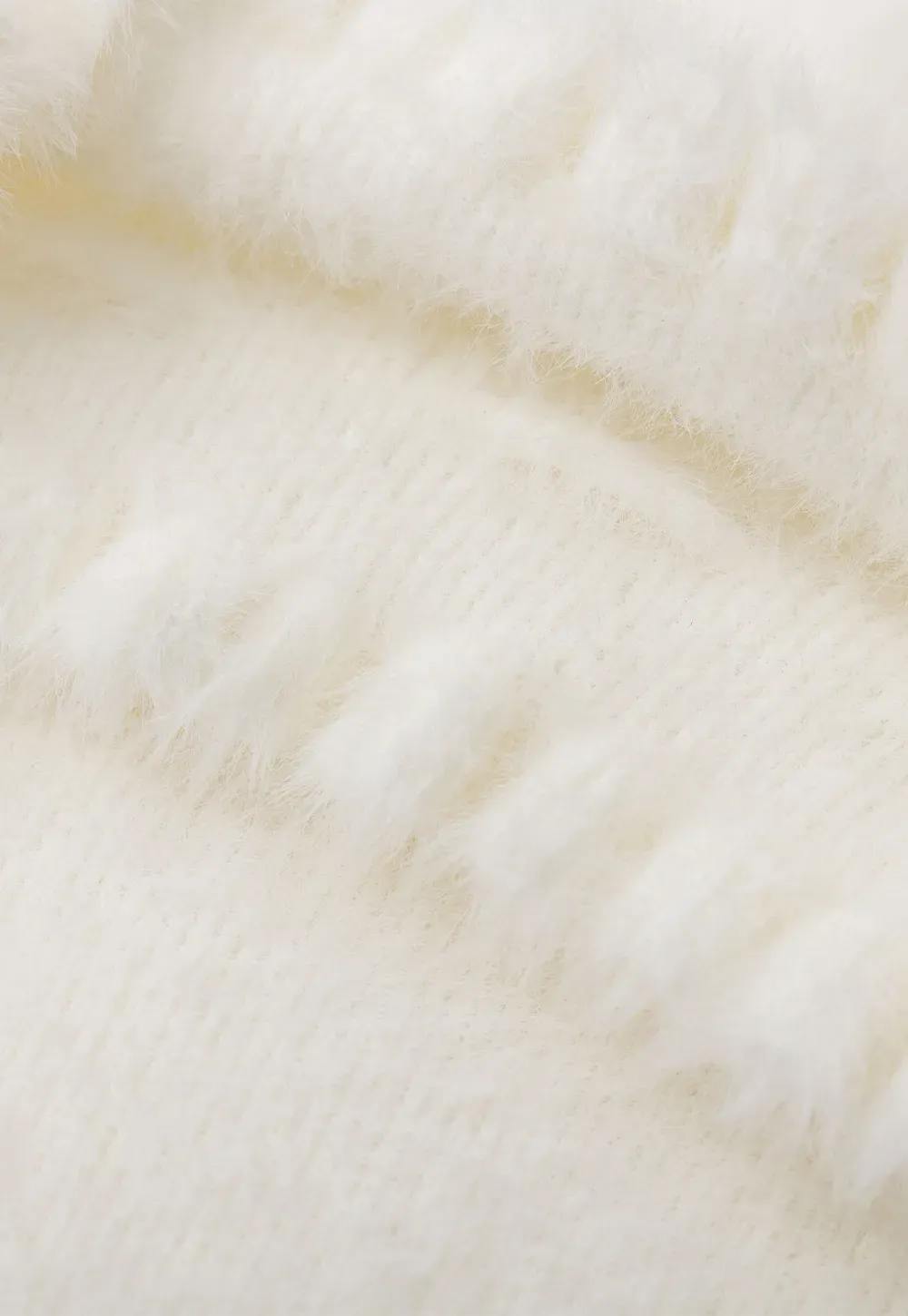 Ruffled High Neck Tie Detail Knit Sweater
