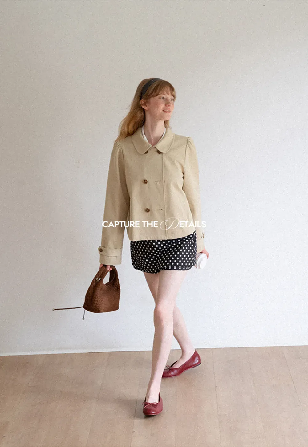 Peter Pan Collar Double Breasted Short Jacket