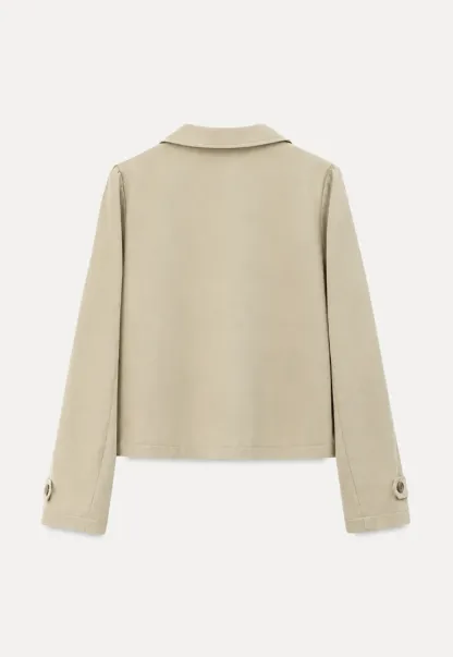 Peter Pan Collar Double Breasted Short Jacket