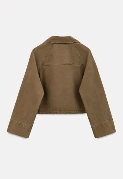 Cropped Double Breasted Short Jacket