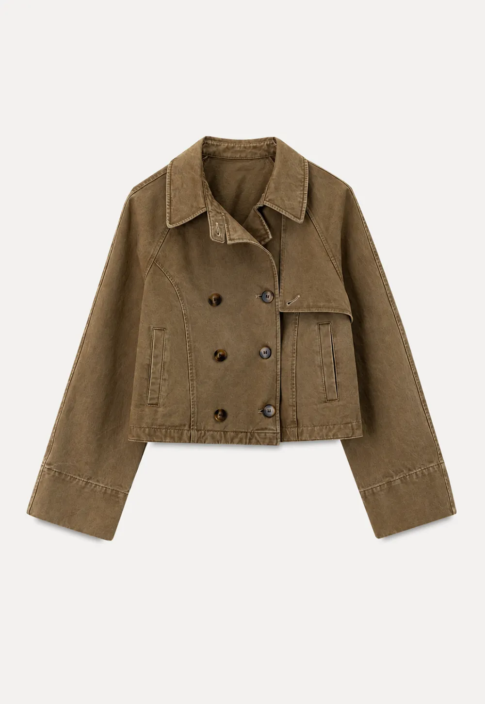 Cropped Double Breasted Short Jacket
