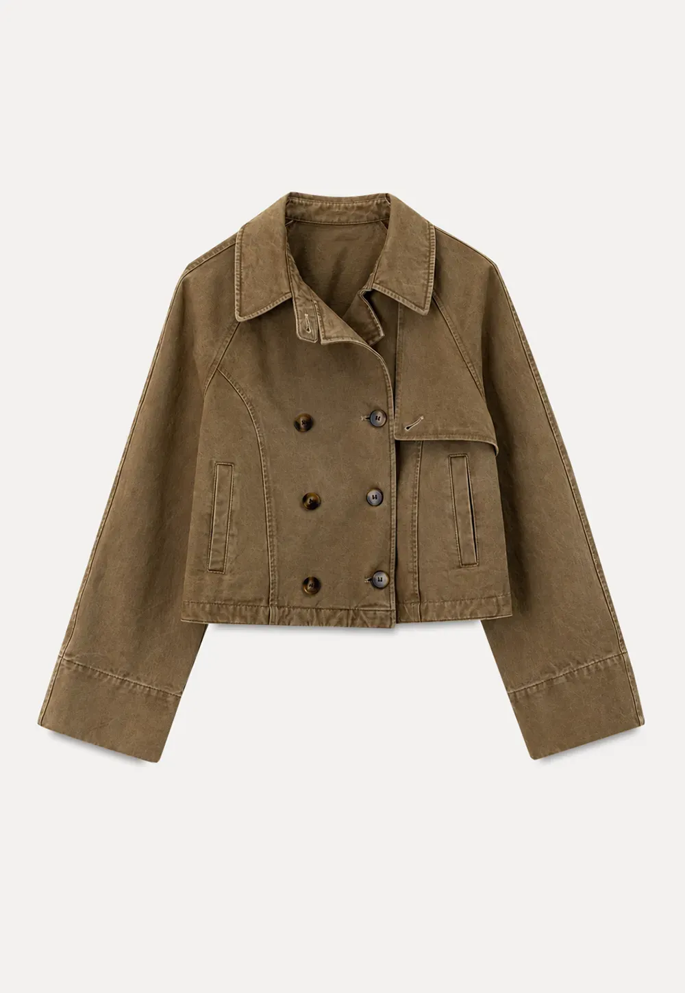 Cropped Double Breasted Short Jacket
