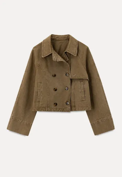 Cropped Double Breasted Short Jacket