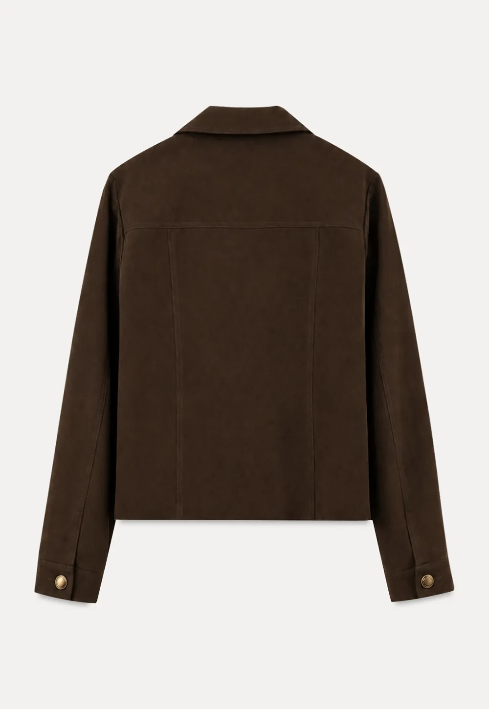 Stand Collar Button Front Short Jacket