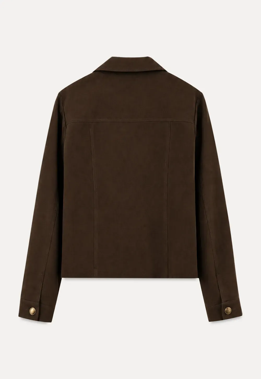 Stand Collar Button Front Short Jacket