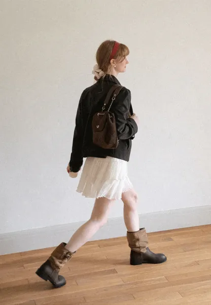 Double Breasted Peplum Short Jacket