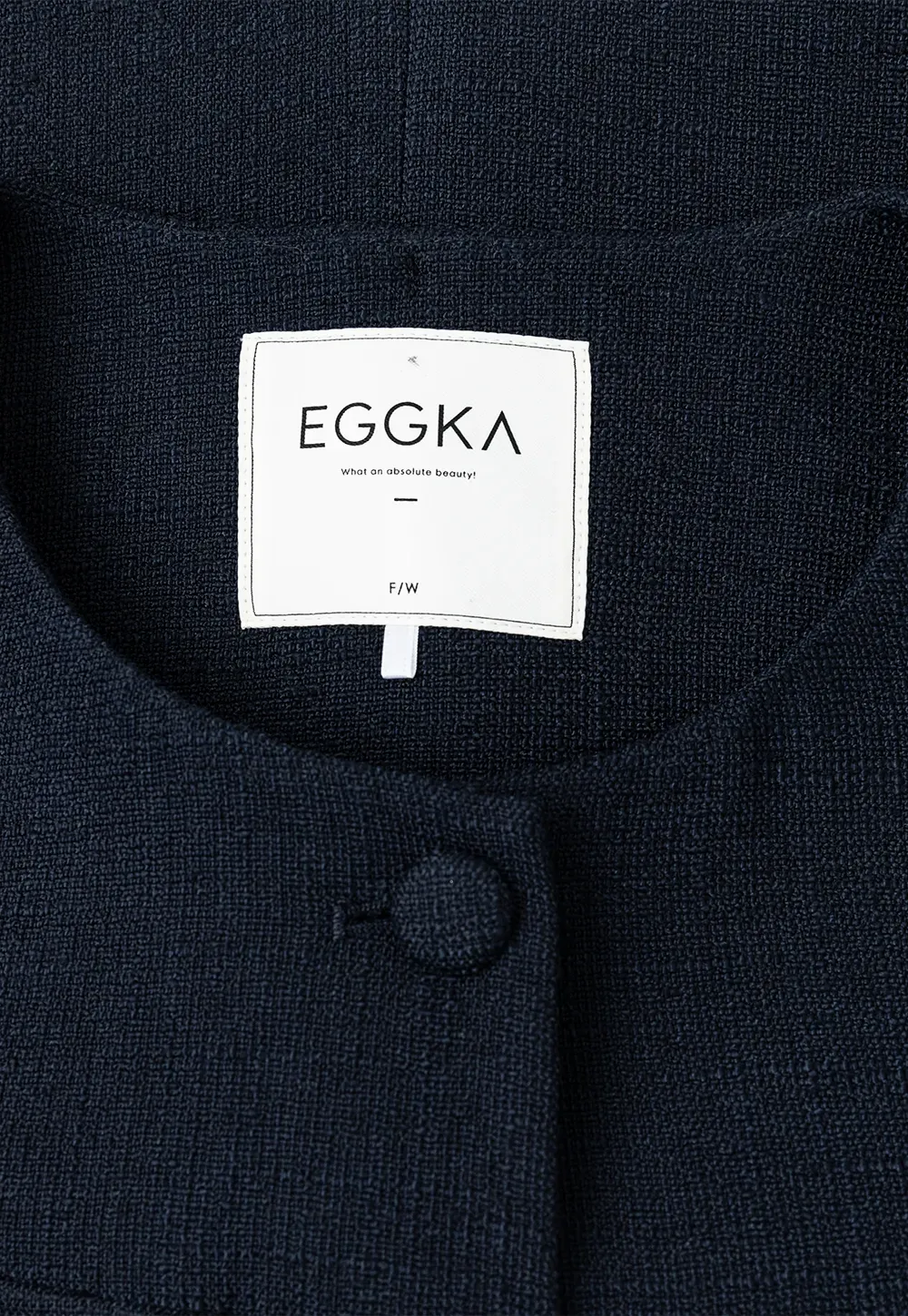 Structured Cropped Jacket with Notched Lapel and Flap Pockets