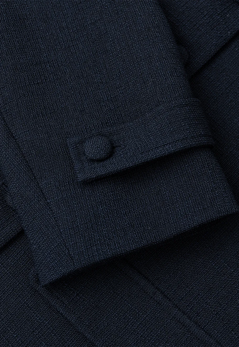 Structured Cropped Jacket with Notched Lapel and Flap Pockets