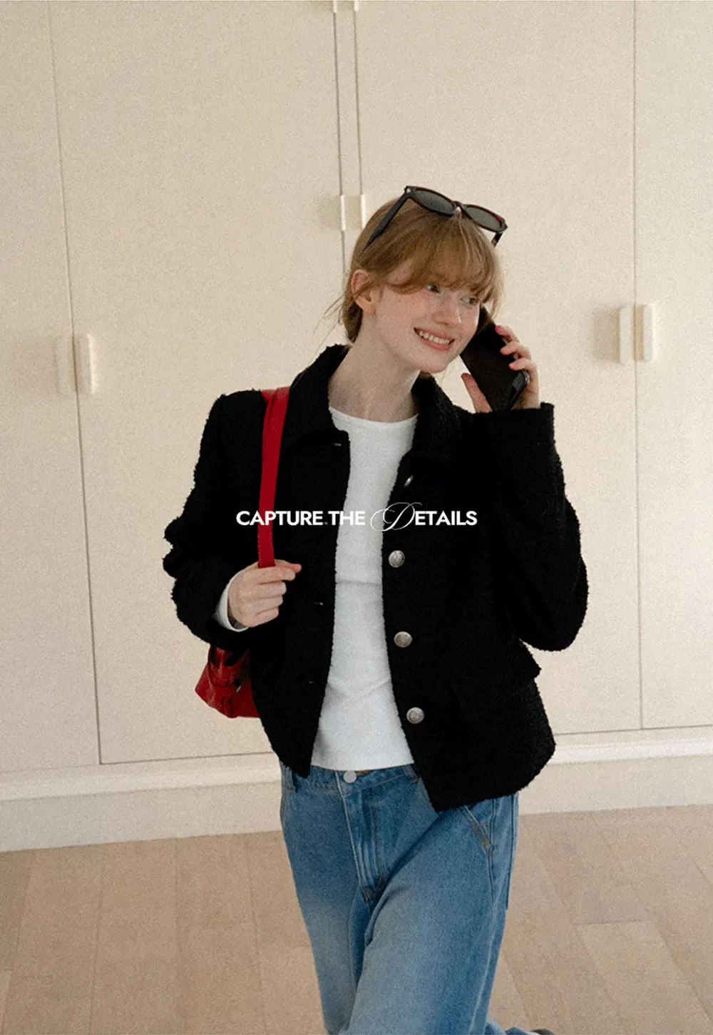 Textured Boucle Cropped Jacket with Notched Collar