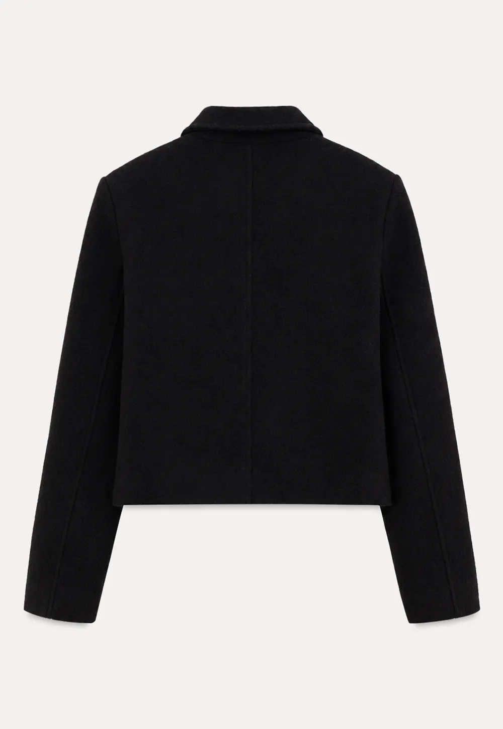 Textured Boucle Cropped Jacket with Notched Collar