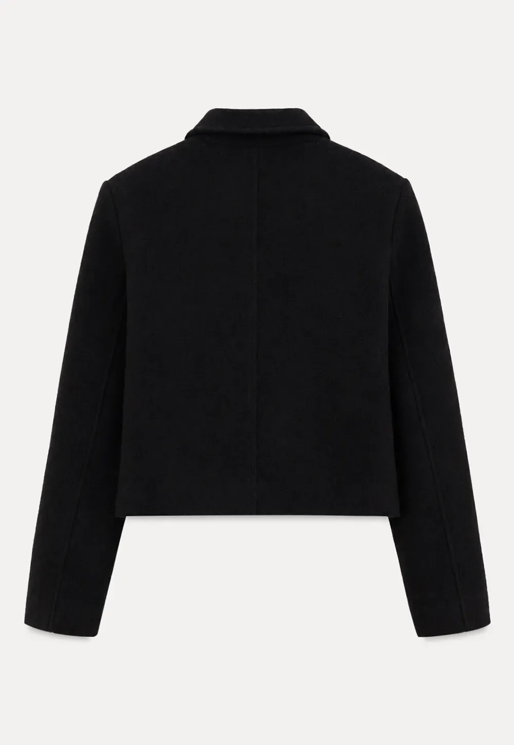 Textured Boucle Cropped Jacket with Notched Collar