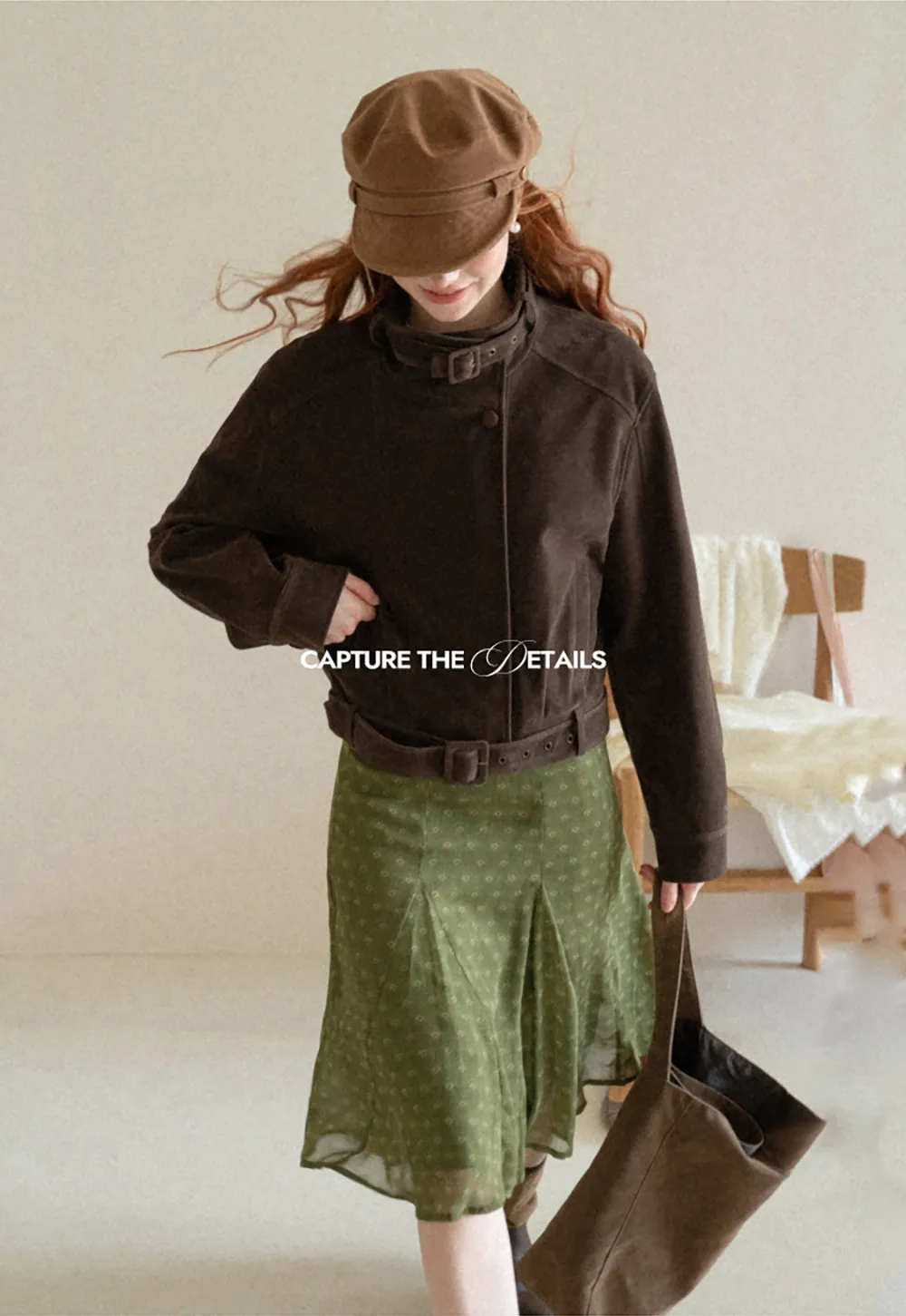 Velvet Stand Collar Short Jacket