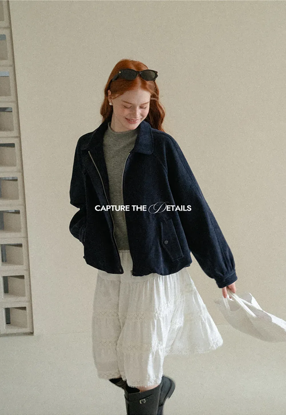 Velvet Cropped Jacket with Zip Front and Patch Pockets