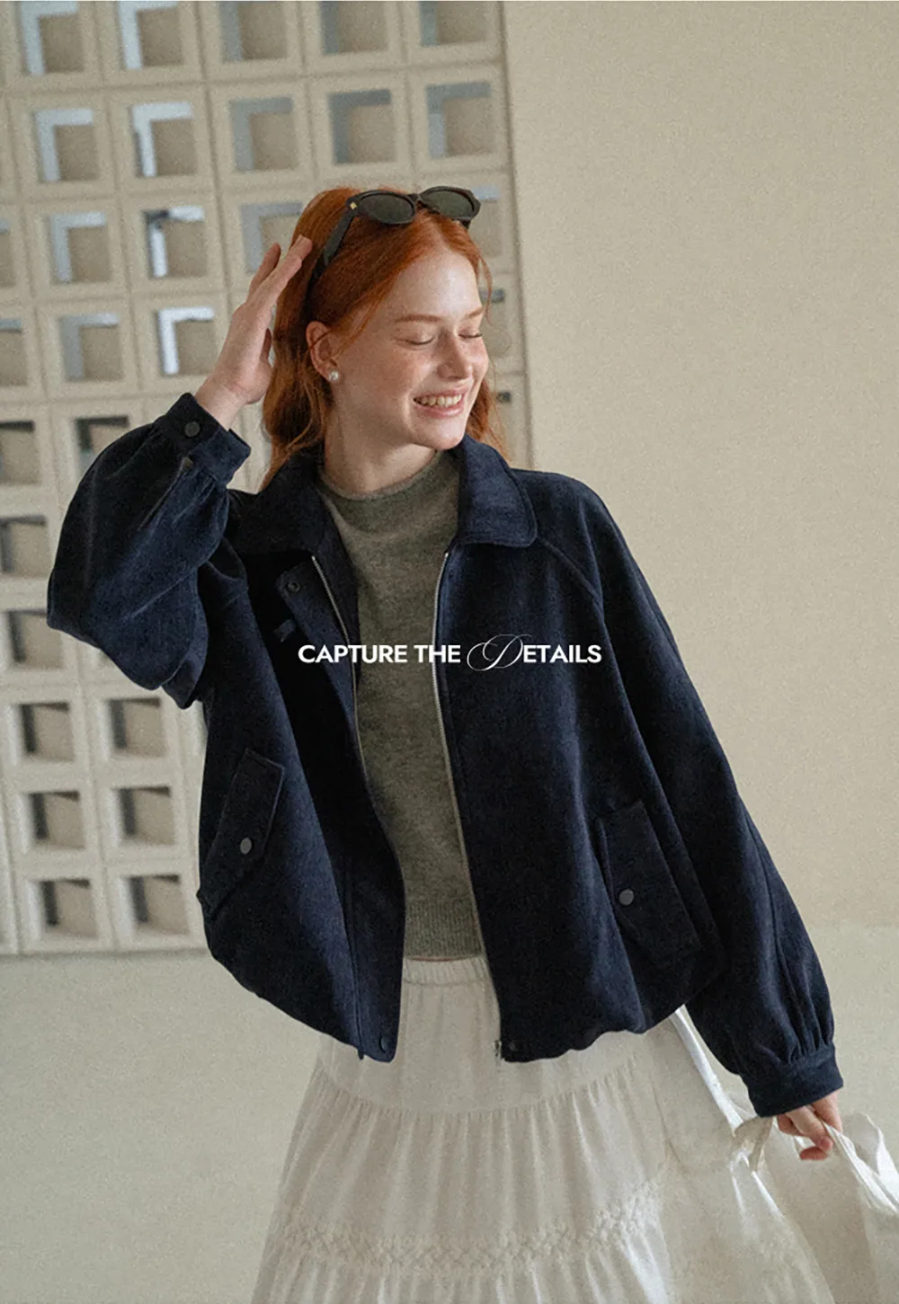 Velvet Cropped Jacket with Zip Front and Patch Pockets