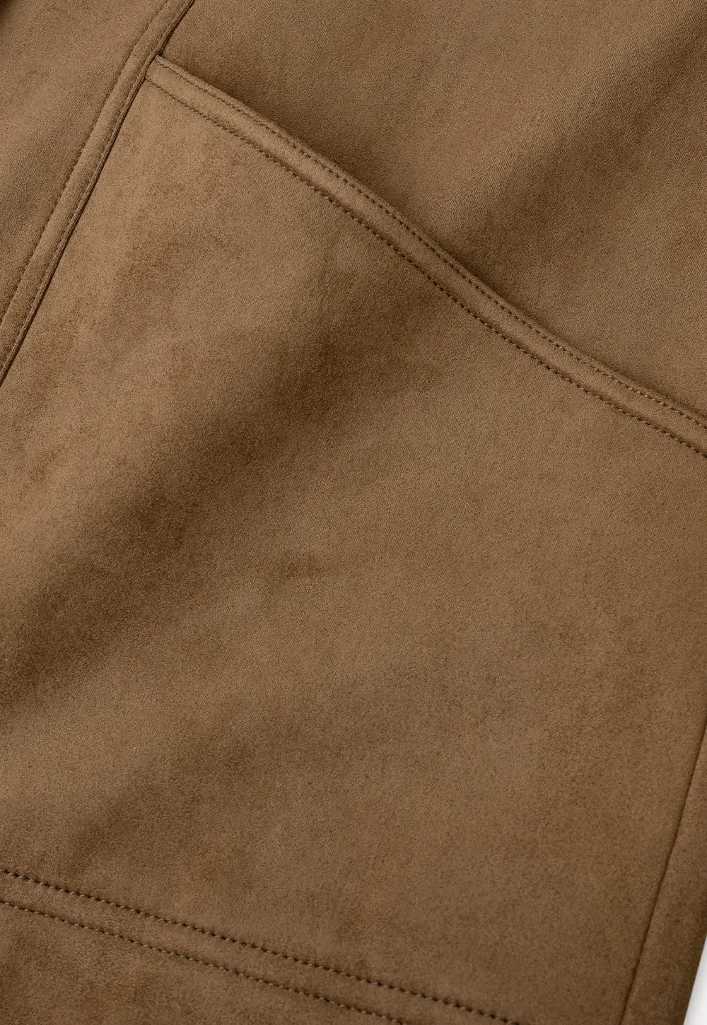 Suede Texture Oversized Short Jacket