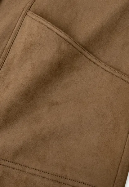 Suede Texture Oversized Short Jacket