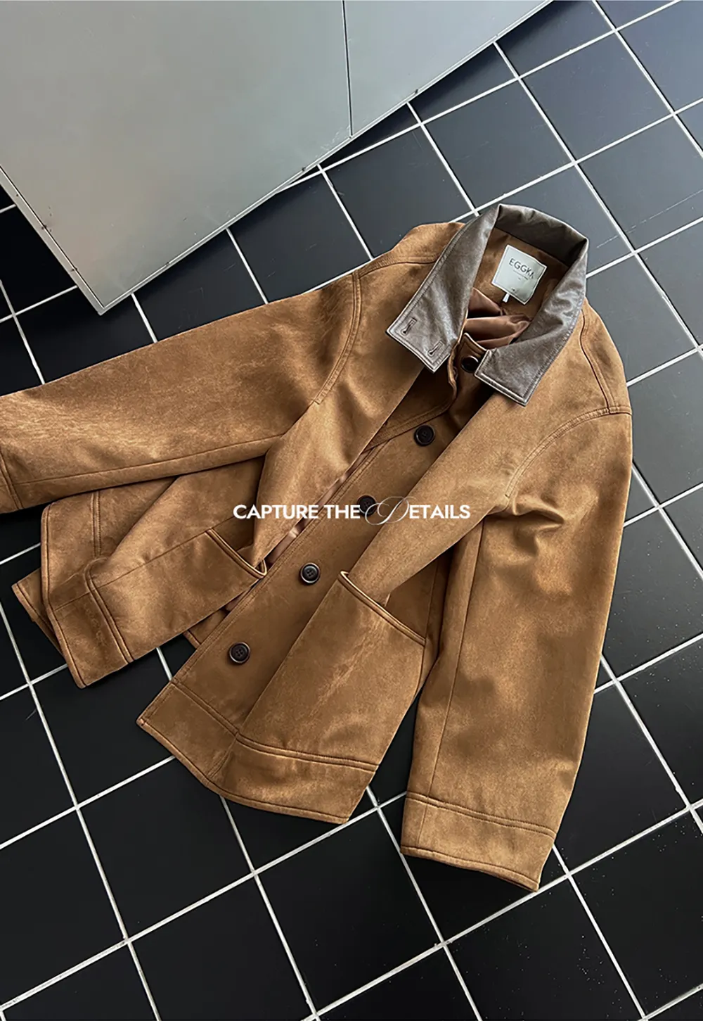 Suede Texture Oversized Short Jacket