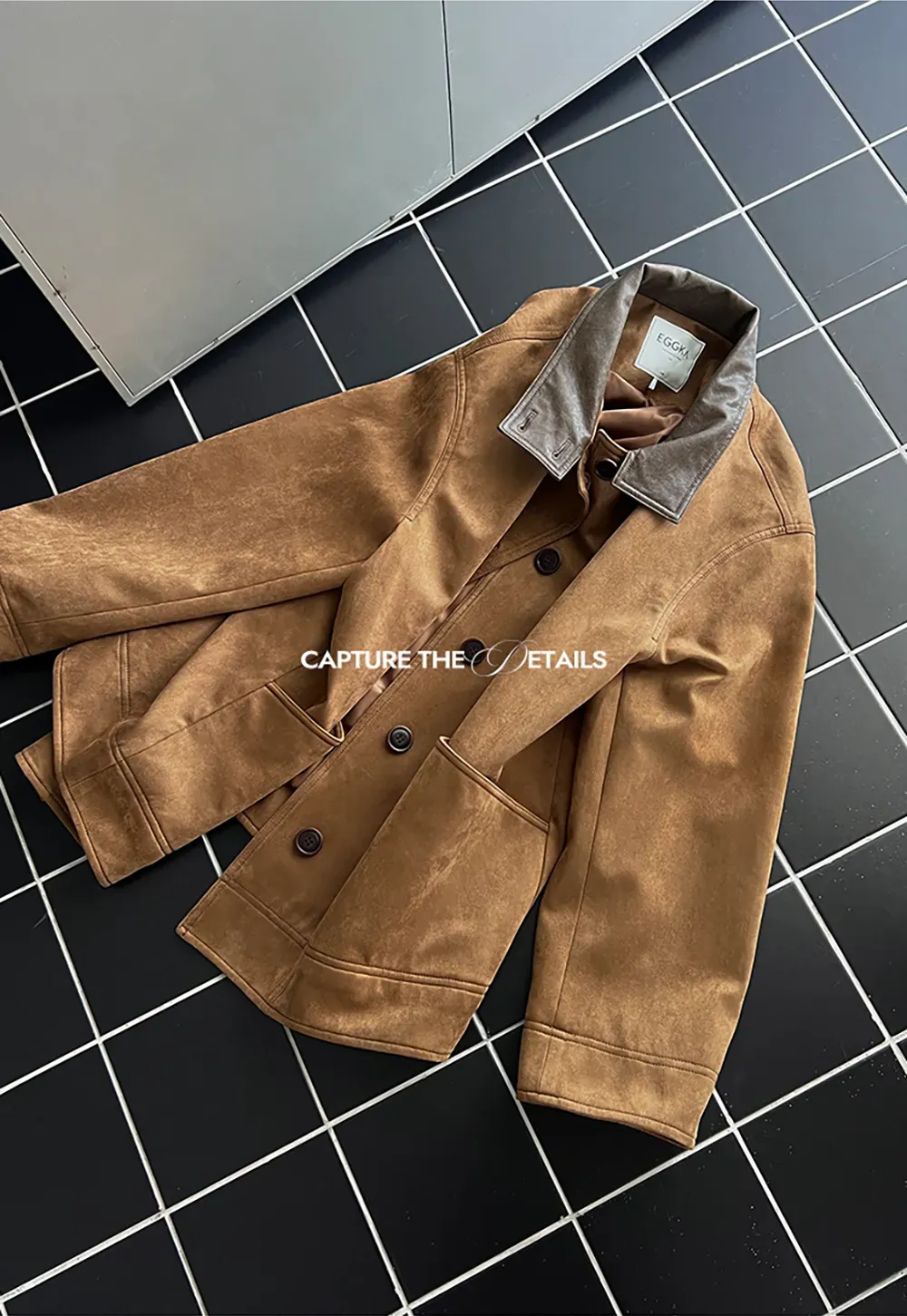 Suede Texture Oversized Short Jacket