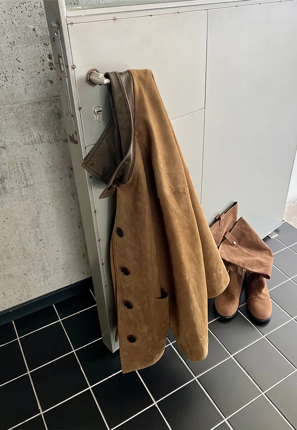 Suede Texture Oversized Short Jacket
