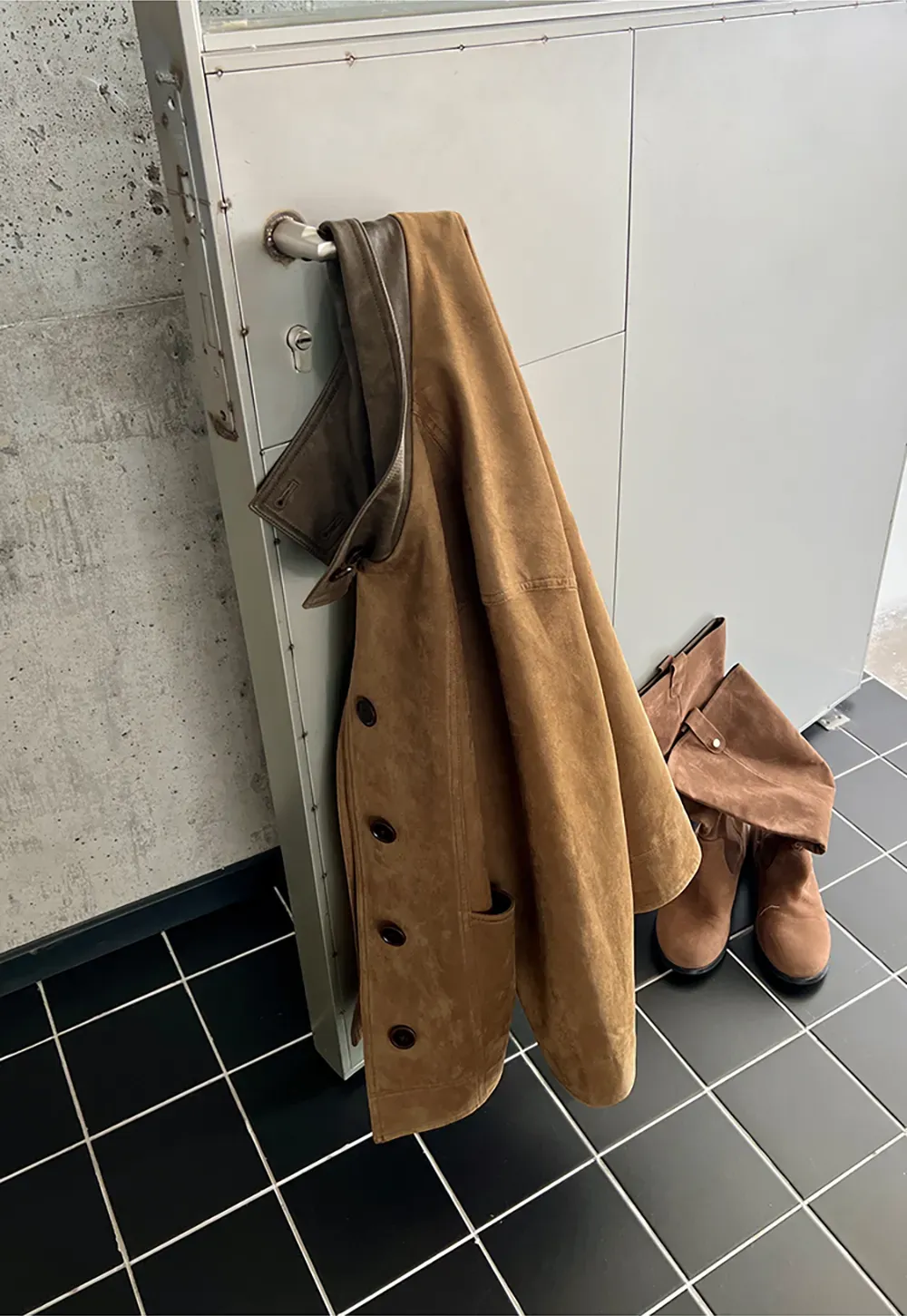 Suede Texture Oversized Short Jacket