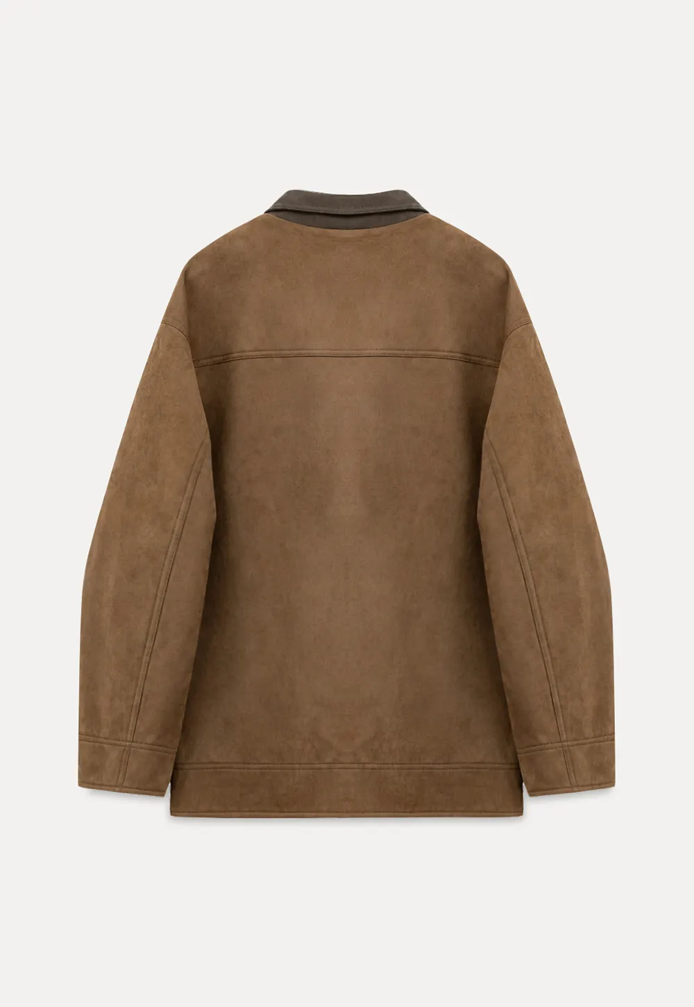 Suede Texture Oversized Short Jacket