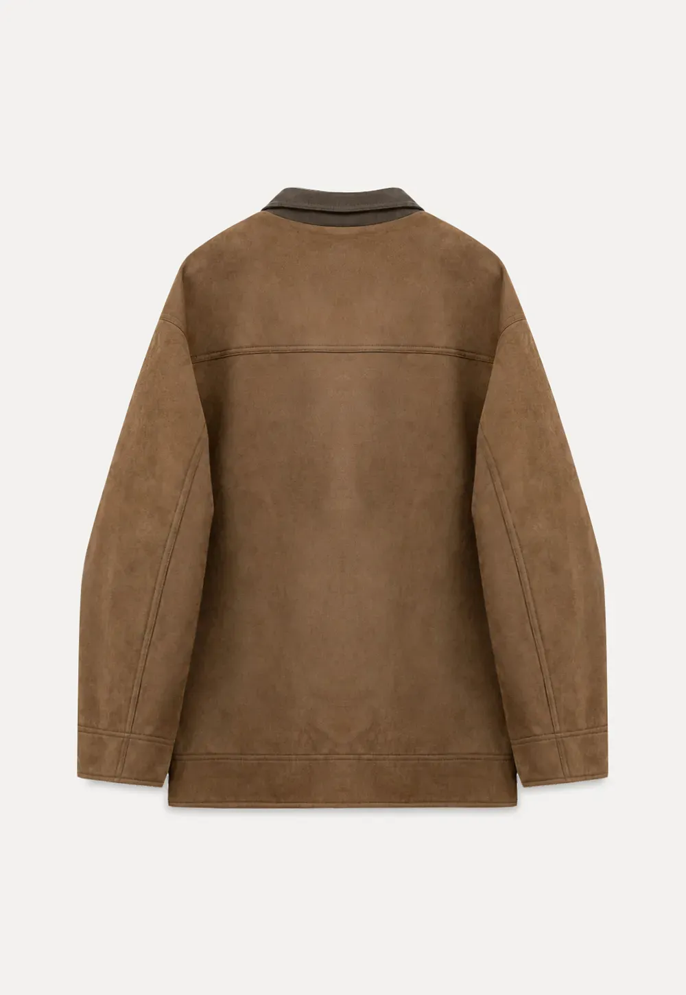 Suede Texture Oversized Short Jacket