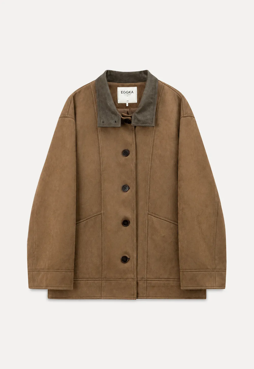 Suede Texture Oversized Short Jacket