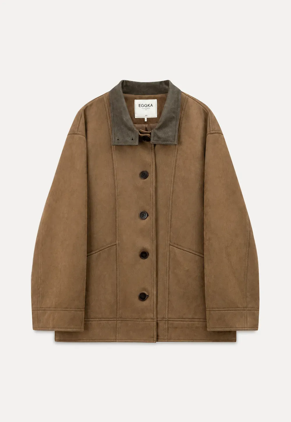 Suede Texture Oversized Short Jacket
