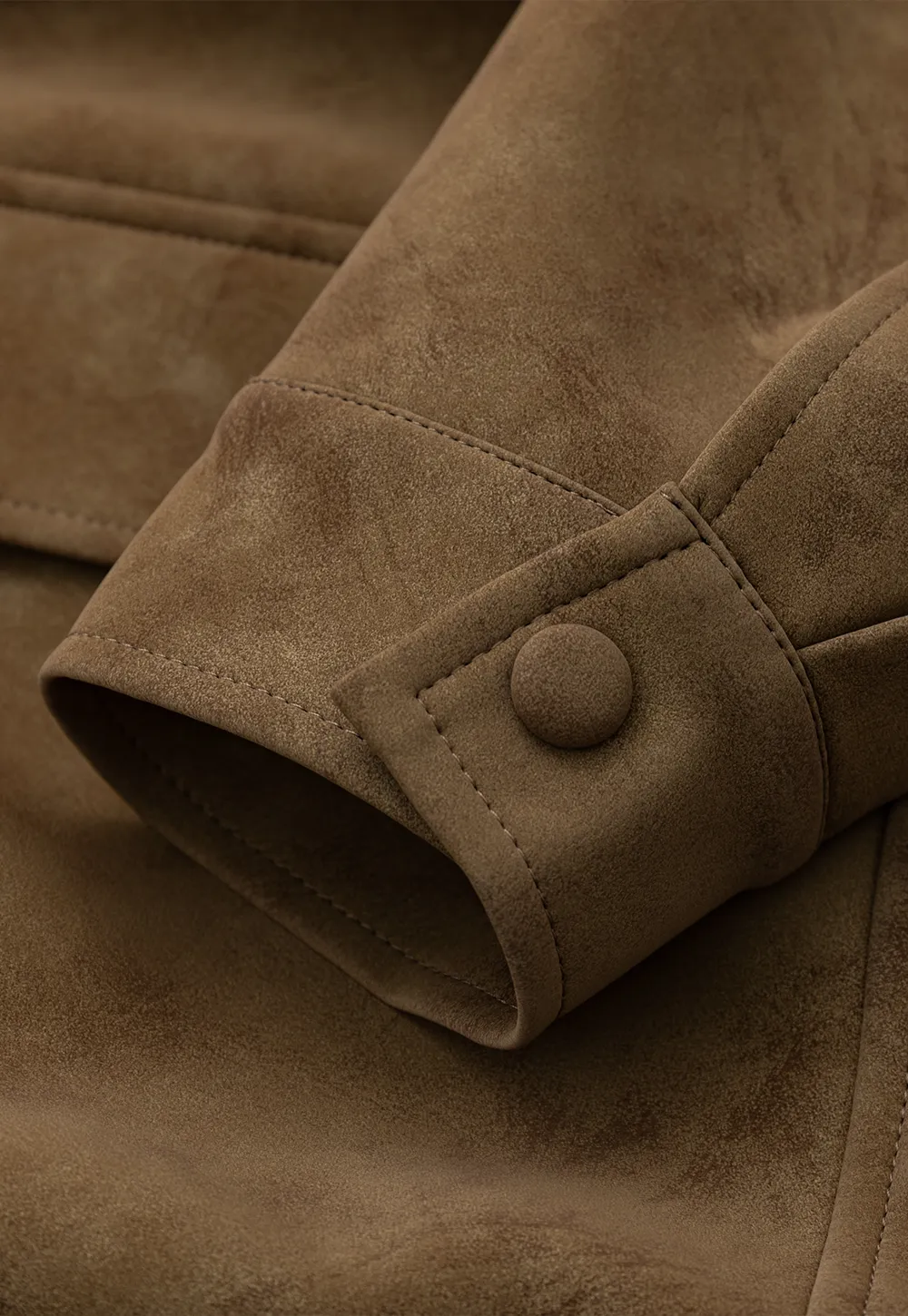 Suede Texture Oversized Short Jacket