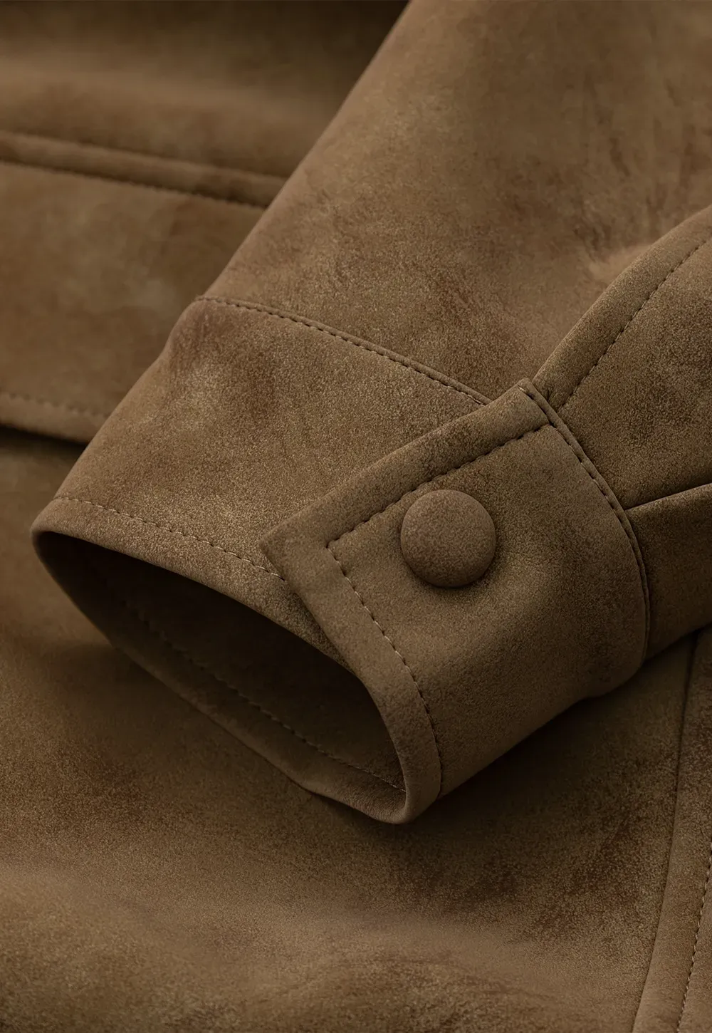 Suede Texture Oversized Short Jacket