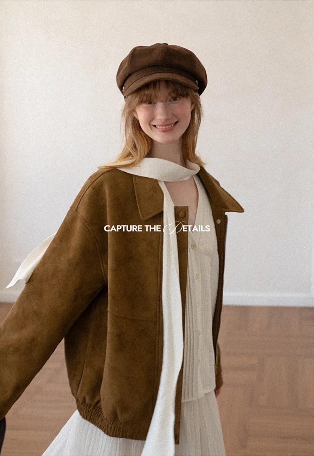 Suede Texture Oversized Short Jacket