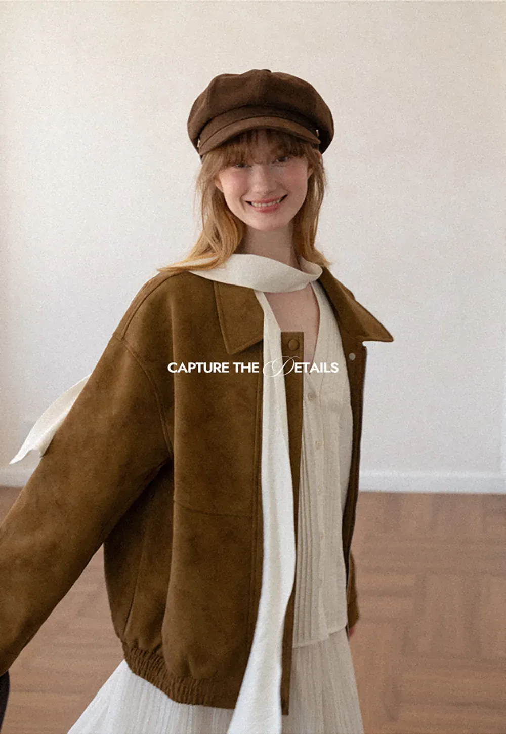 Suede Texture Oversized Short Jacket