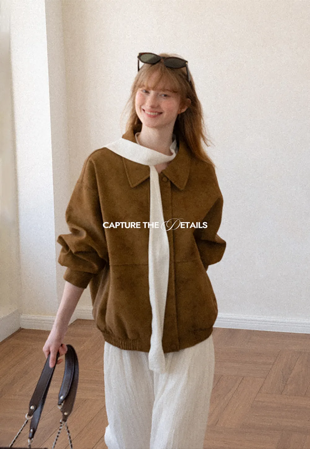 Suede Texture Oversized Short Jacket