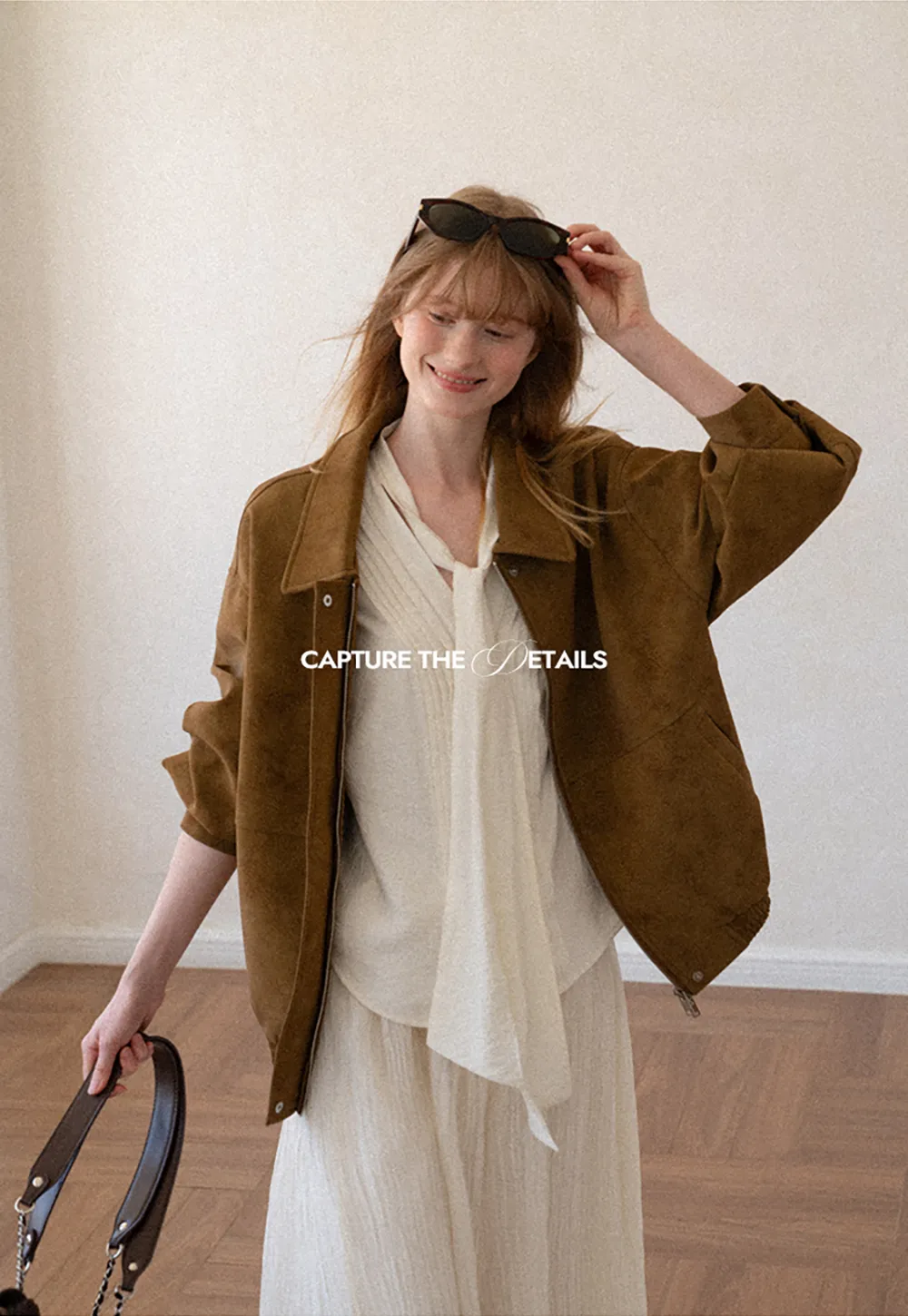 Suede Texture Oversized Short Jacket