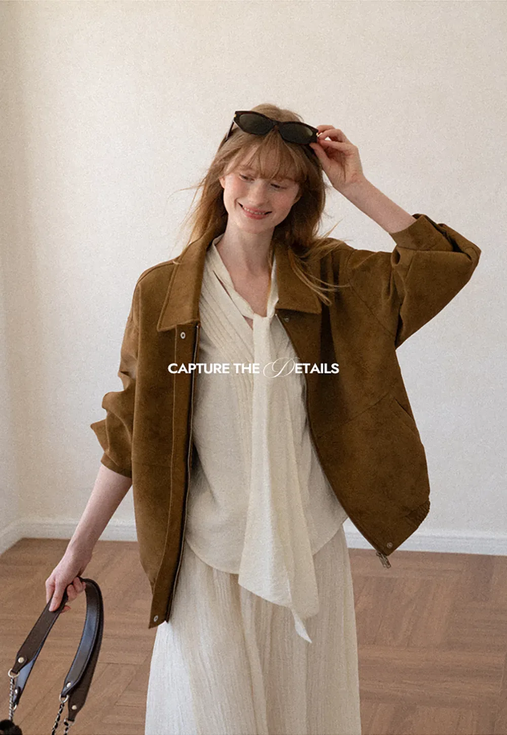 Suede Texture Oversized Short Jacket