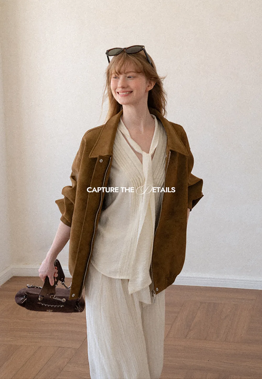 Suede Texture Oversized Short Jacket