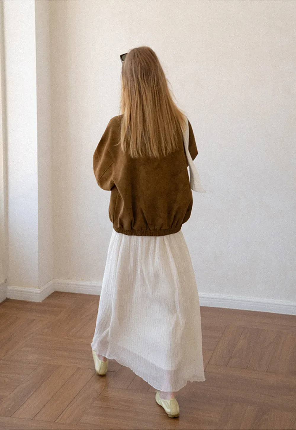 Suede Texture Oversized Short Jacket
