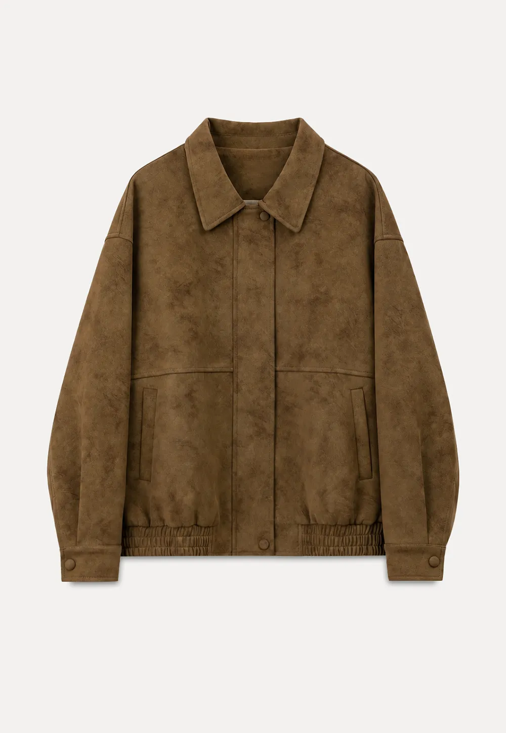 Suede Texture Oversized Short Jacket