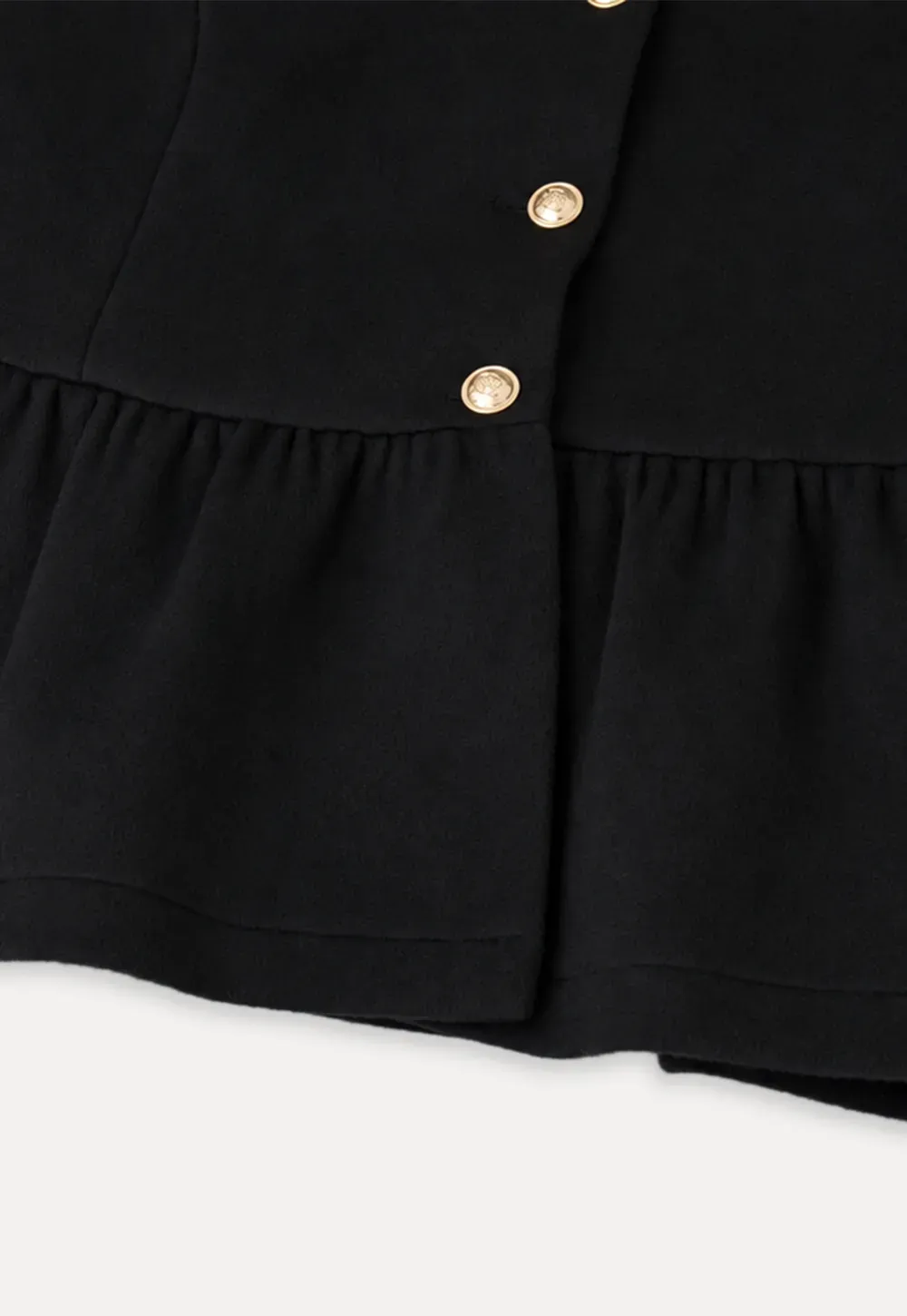 Peplum Hem Single Breasted Short Jacket