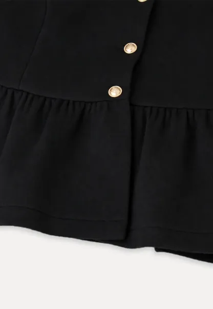 Peplum Hem Single Breasted Short Jacket