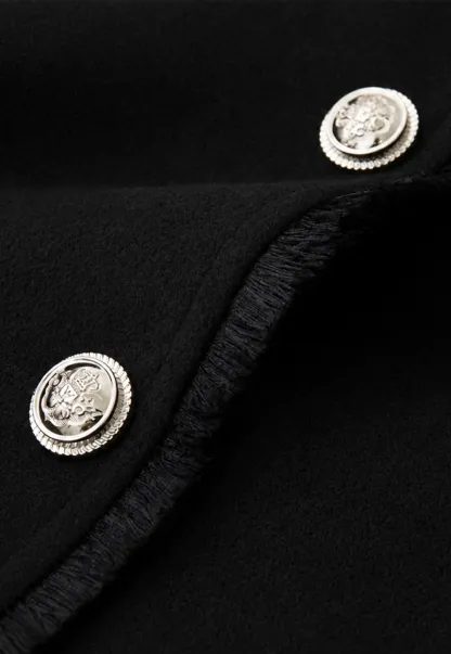 Lace Trim Collar Cropped Jacket Flared Skirt