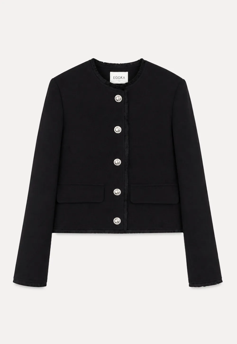 Lace Trim Collar Cropped Jacket Flared Skirt