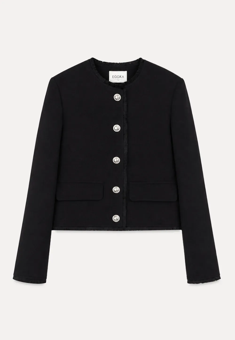 Lace Trim Collar Cropped Jacket Flared Skirt