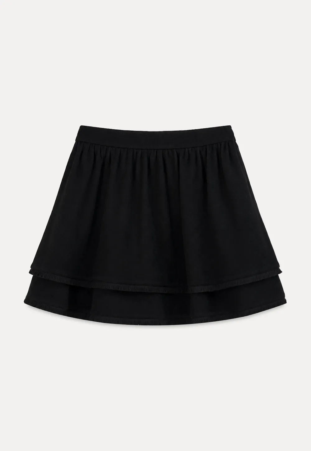 Lace Trim Collar Cropped Jacket Flared Skirt