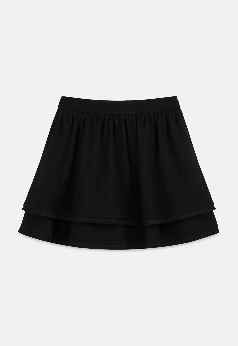 Lace Trim Collar Cropped Jacket Flared Skirt