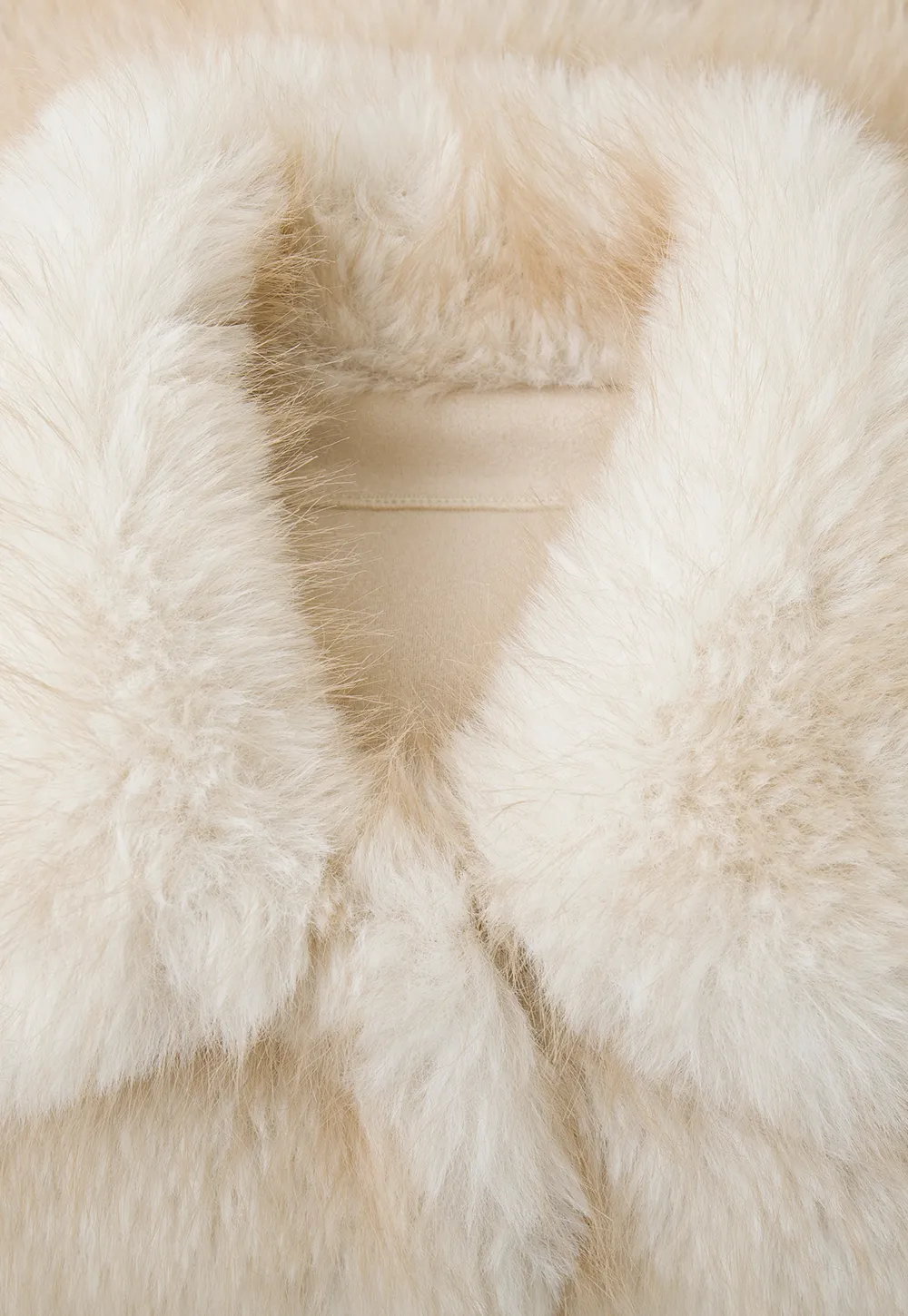 Faux Fur Collar Cropped Vest