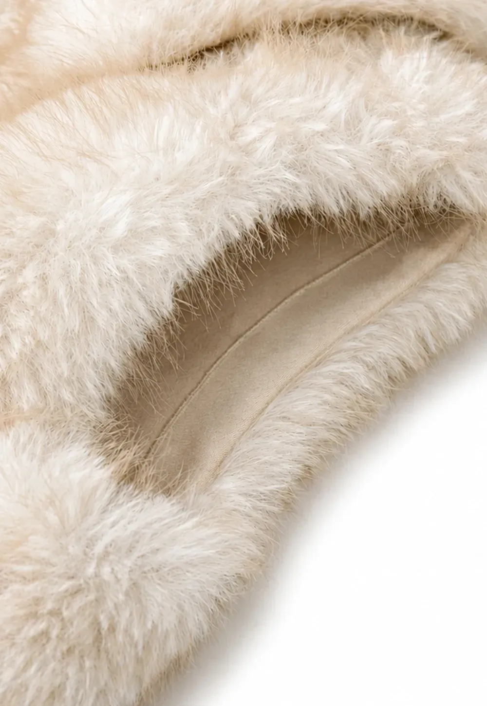 Faux Fur Collar Cropped Vest