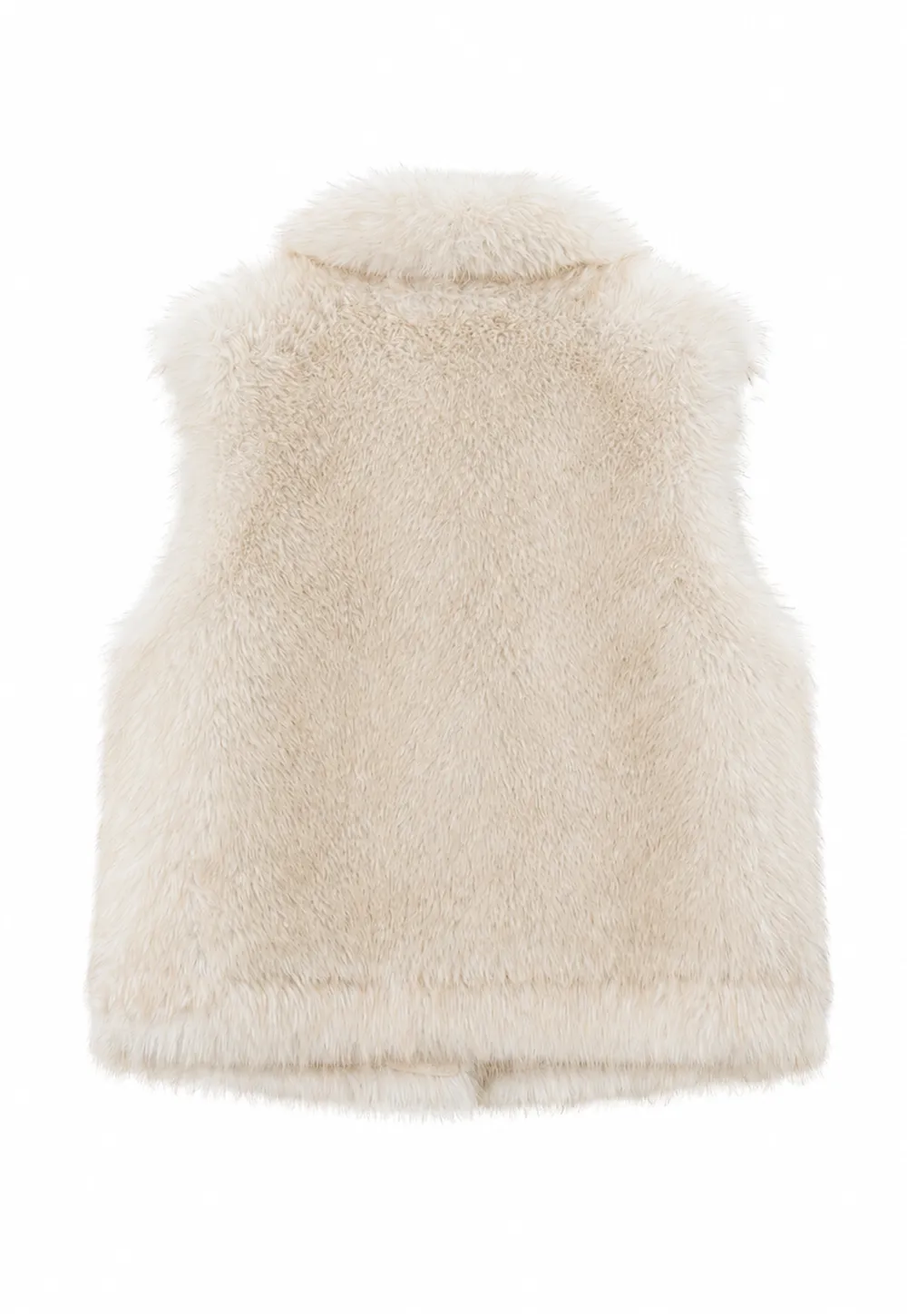 Faux Fur Collar Cropped Vest