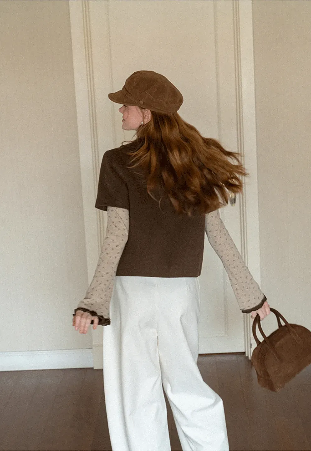 Peter Pan Collar Cropped Short Jacket