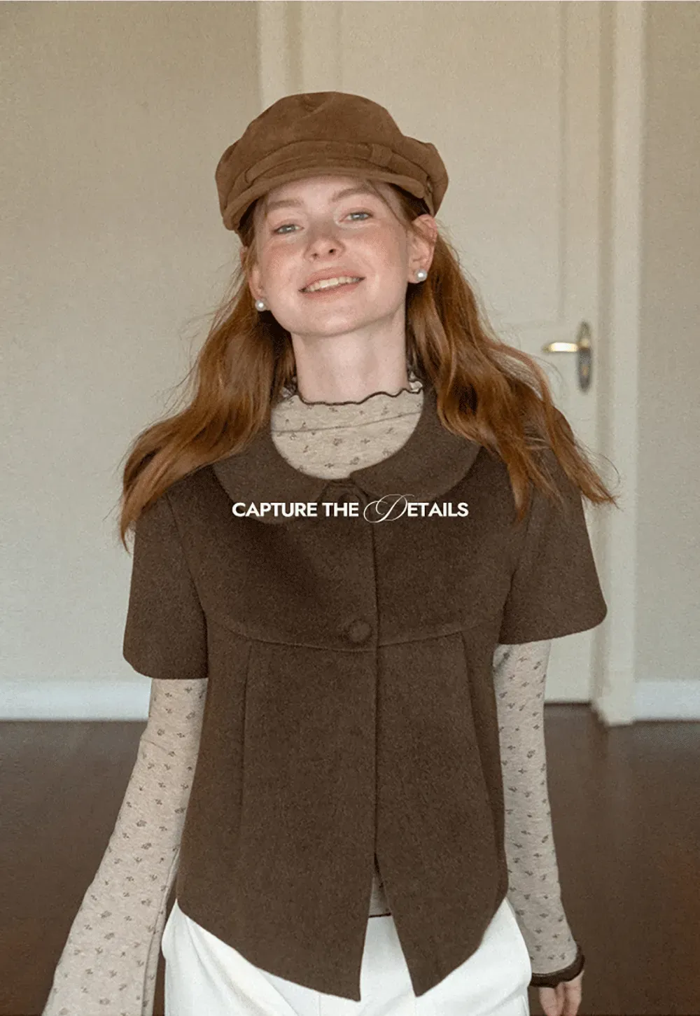 Peter Pan Collar Cropped Short Jacket